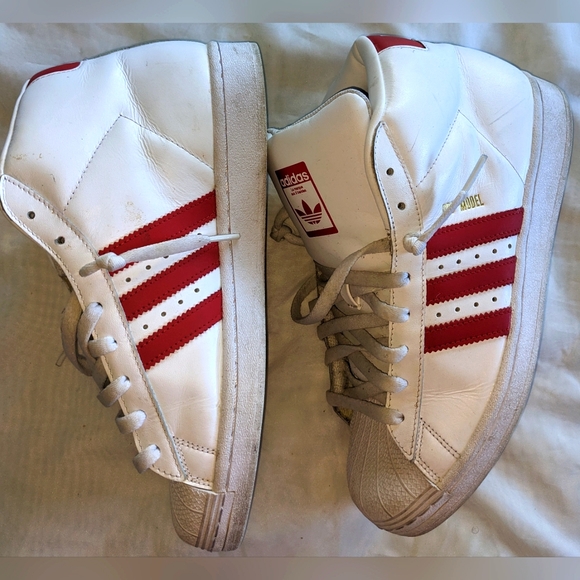 Adidas Men's Pro Model Shell Toe High Tops - Picture 2 of 11